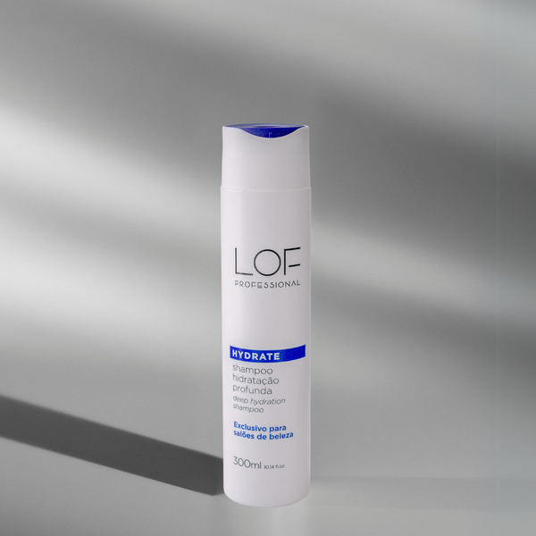Shampoo Hydrate 300ml LOF Professional - hidratação profunda anti-efeito palha para todos os tipos de cabelo