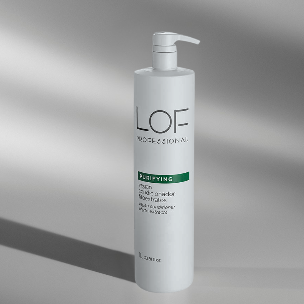 Condicionador Purifying Vegan 1L LOF Professional - condicionamento vegano em tamanho profissional