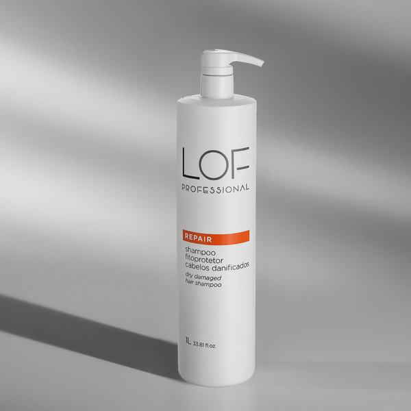 Shampoo Repair 1L LOF Professional - reparação profissional com fitoprotetor em formato para salões