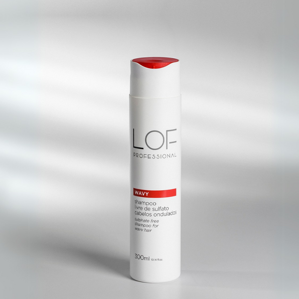 Shampoo Wavy Cabelos Cacheados 300ml LOF Professional - limpeza suave que preserva cachos e ondas