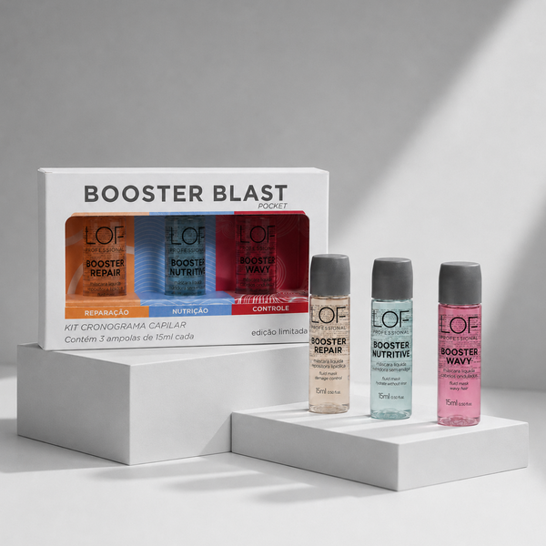Kit Cronograma Capilar LOF Professional - três máscaras líquidas de 15ml: Repair, Nutritive e Wavy