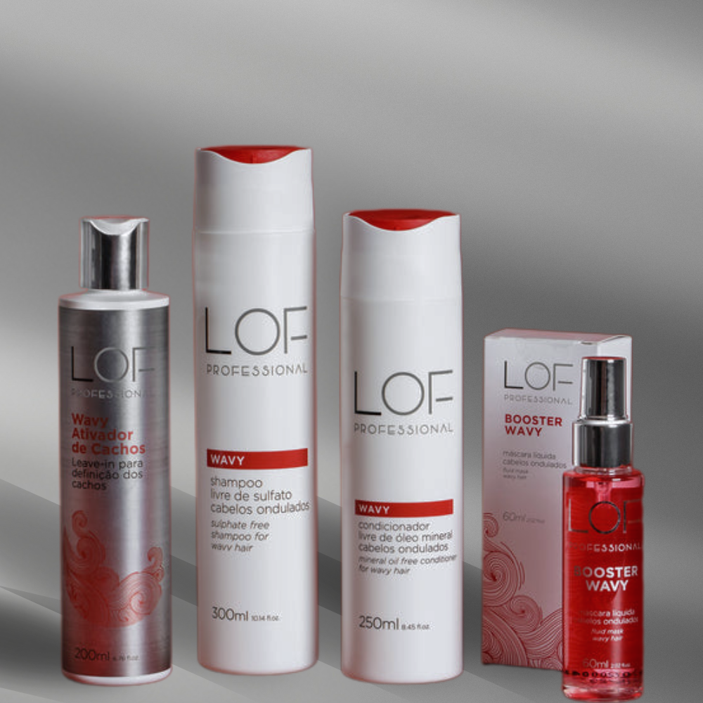 Kit Linha Wavy (Shampoo, Condicionador, Máscara Líquida Booster e Leave-in)