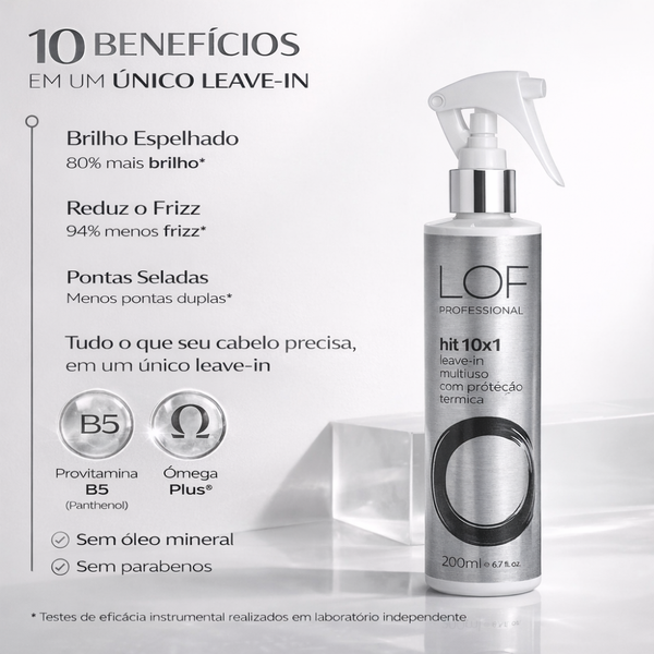 Hit 10x1 LOF - anti-frizz de longa duração para cabelos perfeitos