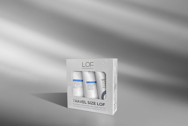 Kit Travel Size LOF Professional - shampoo, condicionador Nutritive e Leave-In Hit 10x1 para viagem